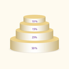 3d pyramid of golden coins