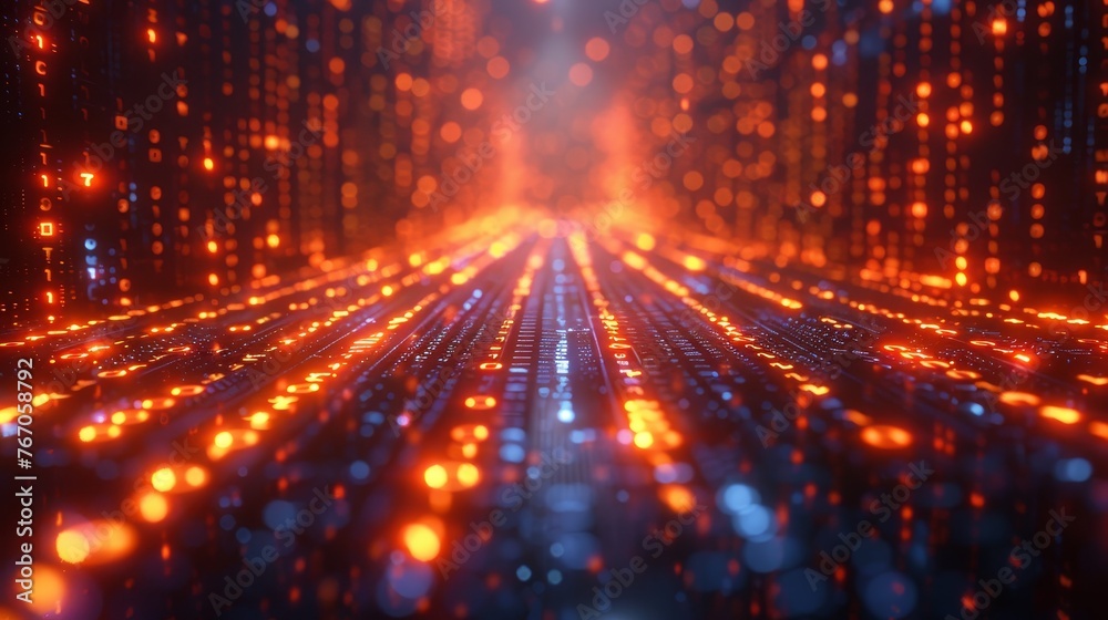 Poster The concept of digital transformation. The system engineering of binary codes. The programming of programs.