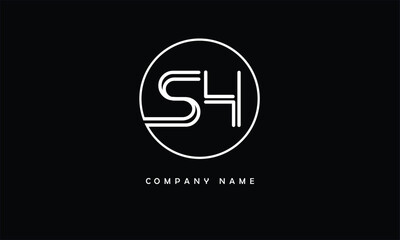 SH, HS, S, H Abstract Letters Logo Monogram