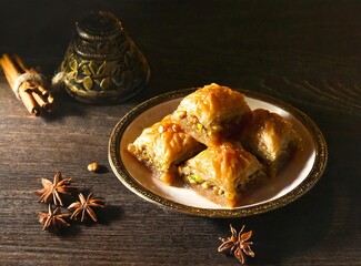 Fototapeta premium Baklava, Turkish Traditional Food.