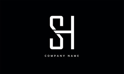 SH, HS, S, H Abstract Letters Logo Monogram