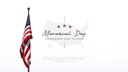 Memorial Day, Remember and Honor. USA. Design concept honors the services of the United States military who died honorably while serving. commemorating
