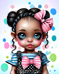 Fototapeta premium Colorful Doll Girl