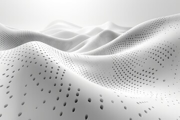 The background is composed of dotted halftone waves.