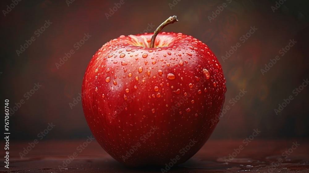 Sticker Isolated red apple