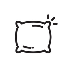 Pillow vector icon. Pillow flat sign design. Cushion symbol pictogram. Pillow UX UI icon