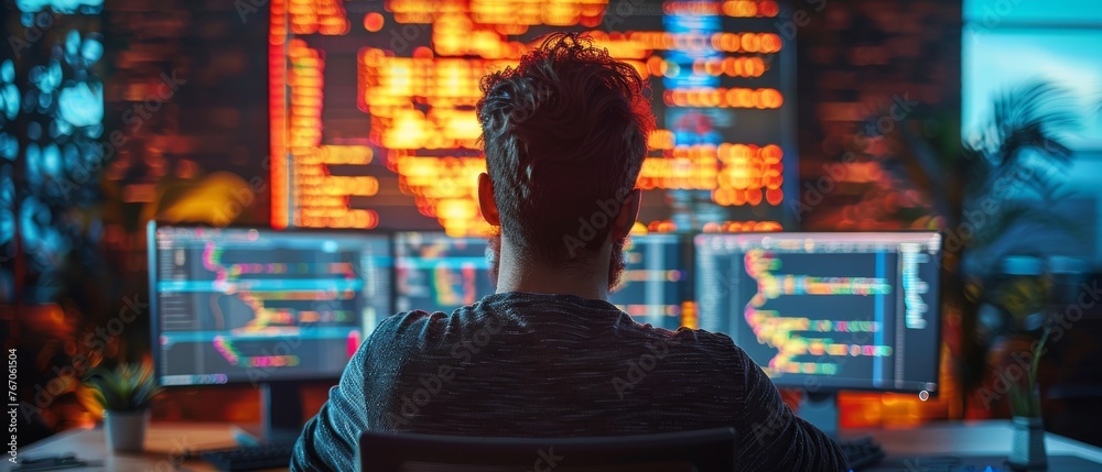 Poster A programmer at a software development company