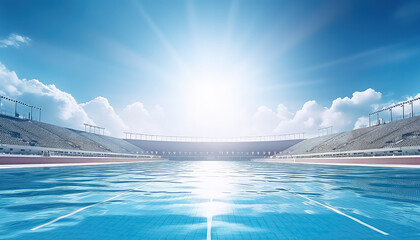 Swimming pool for sports competitions and games