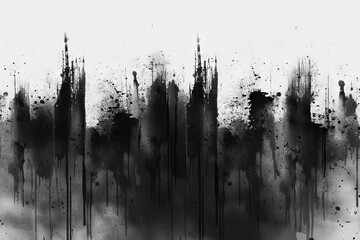 Modern brush with grunge style. Abstract black spots on white background. Templates for the destruction of text and prints. - obrazy, fototapety, plakaty