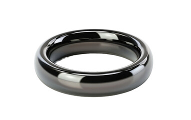 Glowing Hematite Ring isolated on transparent Background