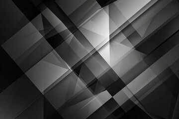 Abstract Black and Grey Background with Geometric Shapes and Lines, Modern Graphic Design