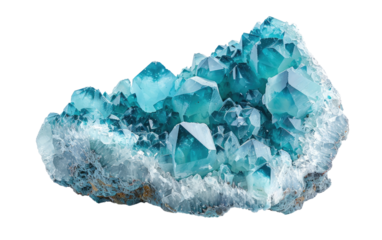 Radiant Hemimorphite Jewel isolated on transparent Background