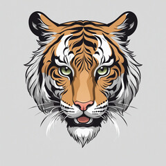 Logo illustration of a "Tiger" ver12 colorful background