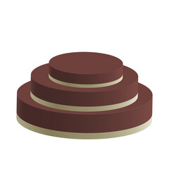 pyramid of chocolate cake