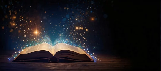 Foto op Aluminium Old book with magic lights,  world book day , book day , book, world book day , book day concept © Abdul