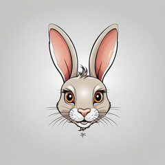 Logo illustration of a "Rabbit" ver2 colorful background