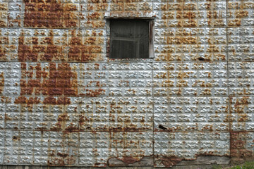 Rustic Abandoned Building With Metal Walls