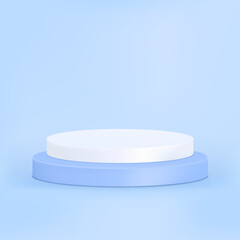 white podium with background