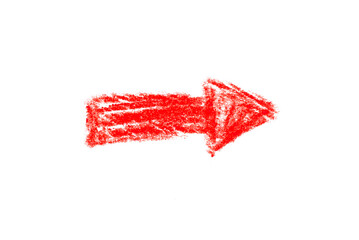 A red arrow pointing right on a transparent background. A symbol for illustrations, logos and graphics.