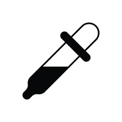 Black Solid Dropper vector icon