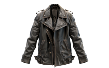 black Jacket isolated on transparent Background