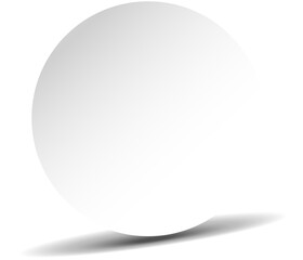 White paper round shadow