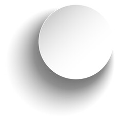 White paper round shadow