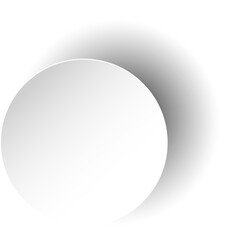 White paper round shadow