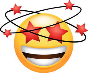 Face Dizzy Seeing Stars Emoticon Icon - 767072308