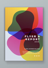 Colorful vector modern corporate brochure business flyer template design for annual report, magazine, poster, corporate, corporate presentation, portfolio, flyer, layout template
