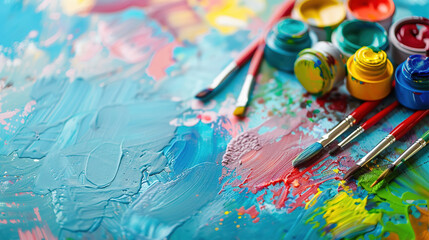 Fototapeta premium International Colour Day background. Abstract background. Colorful background. April background banner for special or awareness day, week or month. Business and media social background. Copy space. 