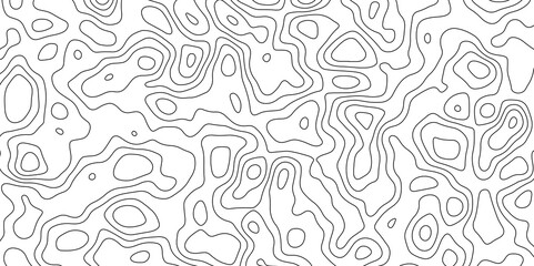 Topographic map and landscape terrain texture grid. Abstract lines background. Contour maps. Vector illustration. black and white topographic contours lines of mountains.	
