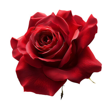 Red rose isolated on a transparent or white background, png