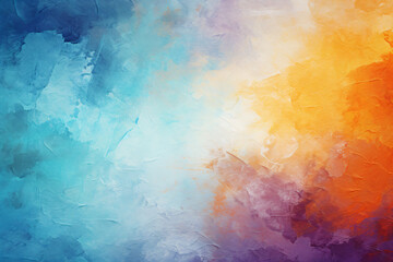 Abstract background painting with swirls of colorful smoke