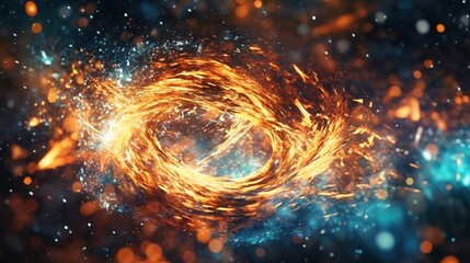 swirling sparks clean background