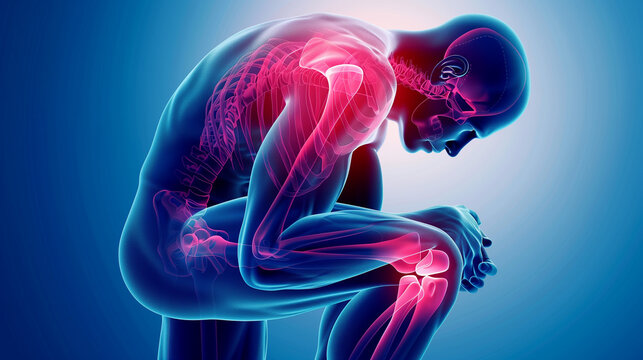 body with pain and illustration