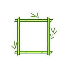 banner bamboo frame cartoon. tropical work, board japanese, square tree banner bamboo frame sign. isolated symbol vector illustration