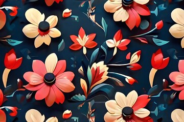Flower bed sheets print