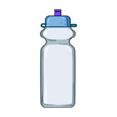 sport bike bottle cartoon. drink plastic, fitness reusable, container blue sport bike bottle sign. isolated symbol vector illustration