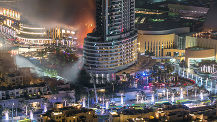 Huge Fire accident occured from the The Address Hotel before New Year 2016 celebration timelapse
