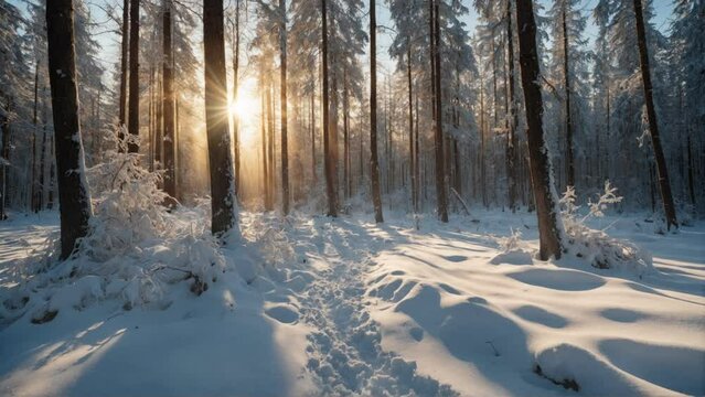 forest with snow cover