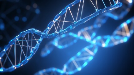 3d dna molecules in medical science background for research, study, and scientific exploration - obrazy, fototapety, plakaty