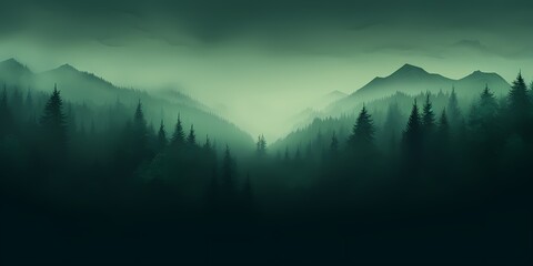 A captivating gradient background merging from emerald green to deep forest green, providing a lush backdrop for graphic resources. - obrazy, fototapety, plakaty