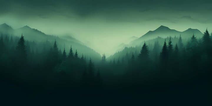 A captivating gradient background merging from emerald green to deep forest green, providing a lush backdrop for graphic resources.
