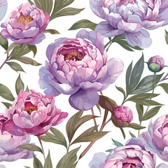 Peony Floral Vector Delights: Vibrant Petal Patterns