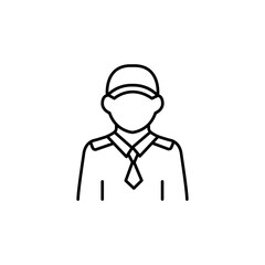 Personal Security line icon. linear style sign for mobile concept and web design.