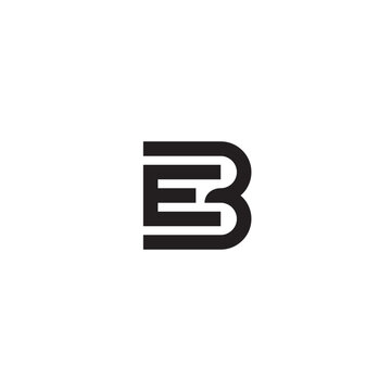 Letter BE, EB, E3 or 3E logo or icon design