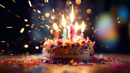 Birthday Bash Bonanza, Celebrating Another Year, Joyful Birthday Moments, Party Time: Birthday Edition, Cake, Candles, and Cheers, A Festive Birthday Celebration, Happy Birthday Extravaganza, The Ulti - obrazy, fototapety, plakaty