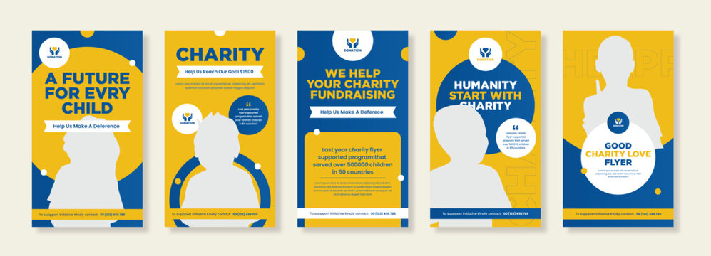 Charity Social Media Story, Donation Social Media Post, Editable Banner