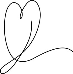 Line drawing of love, romantic, valentines